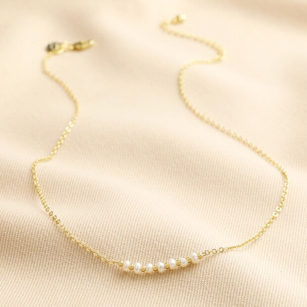 Freshwater Pearl Gold Chain Necklace