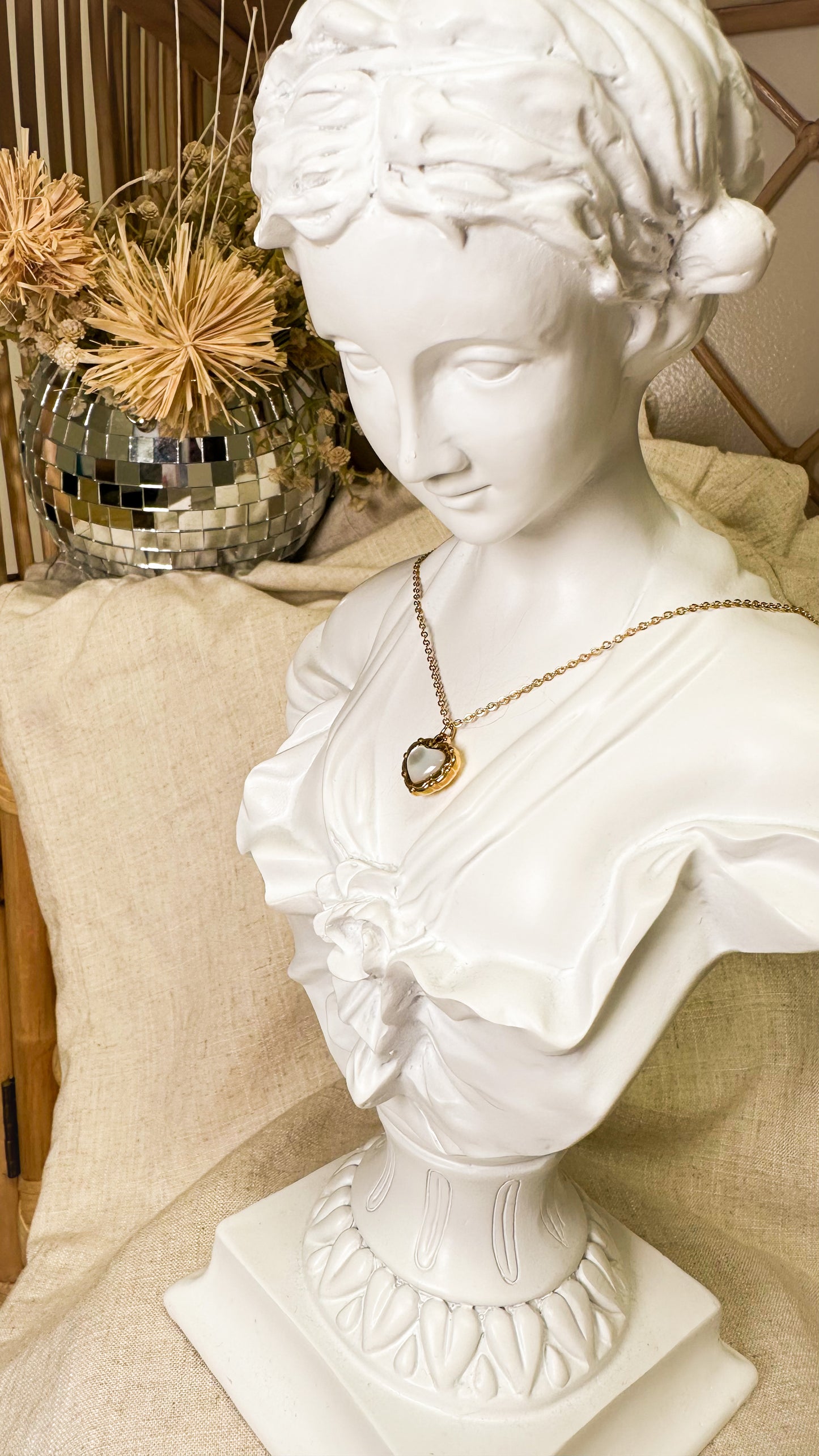 Gold Heart Charm Necklace
