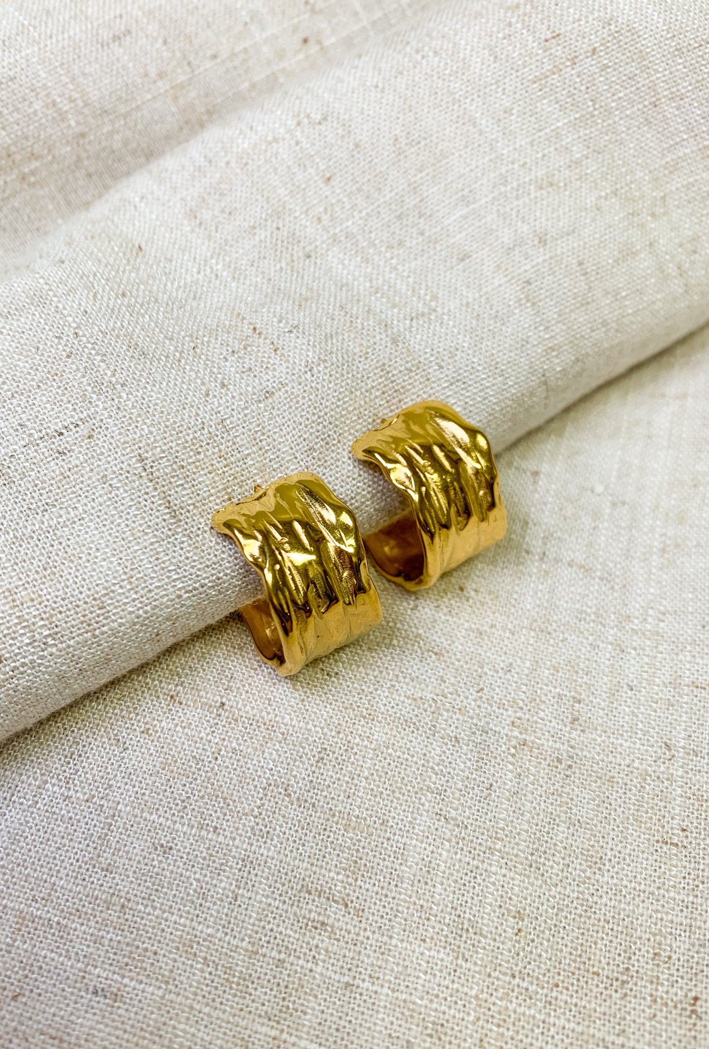 Textured Chunky Hoop Earrings